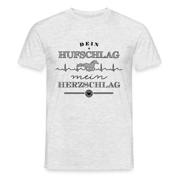 Dein Hufschlag mein Herzschlag - schwarz - Männer T-Shirt - Grau meliert - Vorne - AI Model Male 178 dark (178cm)