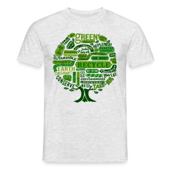 Baum der Natur - Öko Vegan Nature Klimawandel - Männer T-Shirt - Grau meliert - Vorne - AI Model Male 178 dark (178cm)