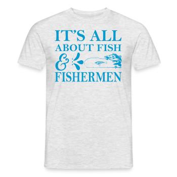 Fishermen - Men's T-Shirt - heather grey - Front - AI Model Male 178 dark (178cm)