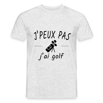 je peux pas j'ai golf - T-shirt homme - gris chiné - Devant - AI Model Male 178 dark (178cm)