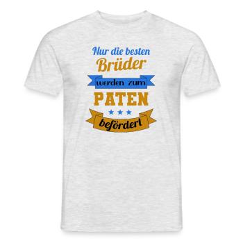 Pate Paten Patenonkel Onkel Spruch Männer Geschenk - Männer T-Shirt - Grau meliert - Vorne - AI Model Male 178 dark (178cm)