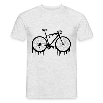 Bike, Rennrad, Männer, Frauen, lustig, Halloween - Männer T-Shirt - Grau meliert - Vorne - AI Model Male 178 dark (178cm)