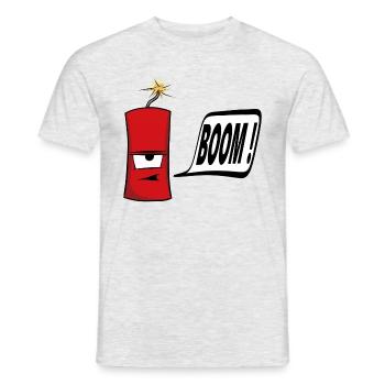 Böller - T-shirt homme - gris chiné - Devant - AI Model Male 178 dark (178cm)