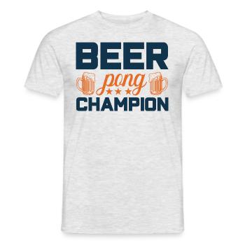 Beer Pong Champion - T-shirt homme - gris chiné - Devant - AI Model Male 178 dark (178cm)