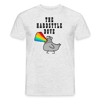 The Hardstyle Dove Inscription Noir - T-shirt homme - gris chiné - Devant - AI Model Male 178 dark (178cm)