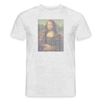 Mona Lisa font - Men's T-Shirt - heather grey - Front - AI Model Male 178 dark (178cm)