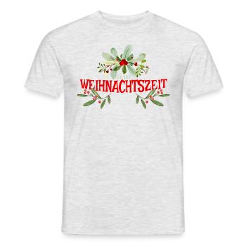 Es ist Weihnachtszeit - Männer T-Shirt - Grau meliert - Vorne - AI Model Male 178 dark (178cm)
