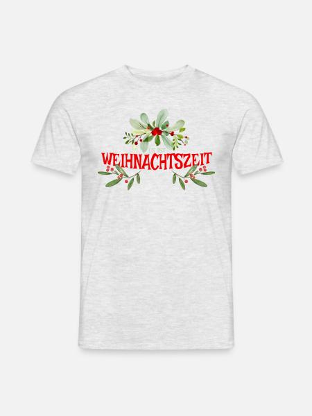 Es ist Weihnachtszeit - Männer T-Shirt - Grau meliert