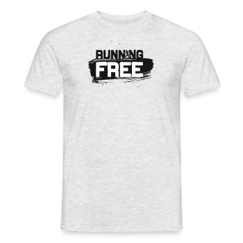 Frei laufen - Männer T-Shirt - Grau meliert - Vorne - AI Model Male 178 dark (178cm)