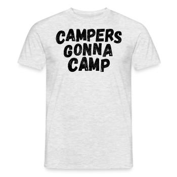 Campers going to camp! black - Men's T-Shirt - heather grey - Front - AI Model Male 178 dark (178cm)