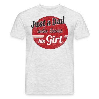 Juste un papa qui aime sa fille - T-shirt homme - gris chiné - Devant - AI Model Male 178 dark (178cm)