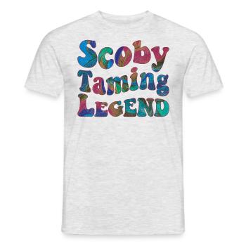 Légende de l’apprivoisement de Scoby - T-shirt homme - gris chiné - Devant - AI Model Male 178 dark (178cm)