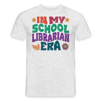 In my school librarian era - Men's T-Shirt - heather grey - Front - AI Model Male 178 dark (178cm)