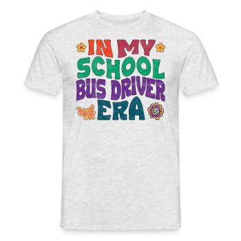 À l’époque des chauffeurs d’autobus scolaires - T-shirt homme - gris chiné - Devant - AI Model Male 178 dark (178cm)