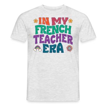 In my French teacher era - Men's T-Shirt - heather grey - Front - AI Model Male 178 dark (178cm)