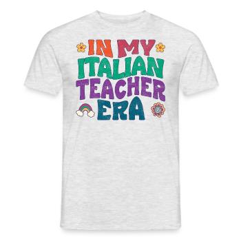 in my italian teacher era - Men's T-Shirt - heather grey - Front - AI Model Male 178 dark (178cm)