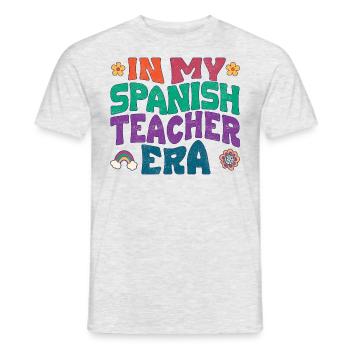 in my spanish teacher era - Männer T-Shirt - Grau meliert - Vorne - AI Model Male 178 dark (178cm)