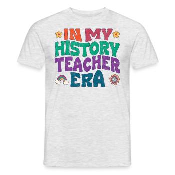 À l’époque de mon professeur d’histoire - T-shirt homme - gris chiné - Devant - AI Model Male 178 dark (178cm)