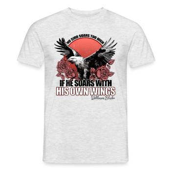 William Blakes Flugdesign - Männer T-Shirt - Grau meliert - Vorne - AI Model Male 178 dark (178cm)