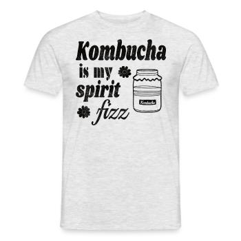 Le kombucha, c’est mon pétillant d’ - T-shirt homme - gris chiné - Devant - AI Model Male 178 dark (178cm)
