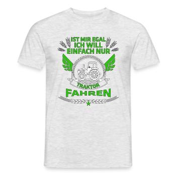 Landwirt Shirt · Traktor Liebe · Einfach Geschenk - Männer T-Shirt - Grau meliert - Vorne - AI Model Male 178 dark (178cm)