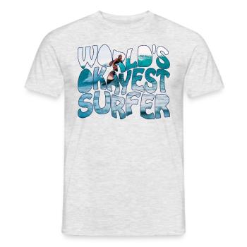 Le surfeur le plus correct du monde - T-shirt homme - gris chiné - Devant - AI Model Male 178 dark (178cm)