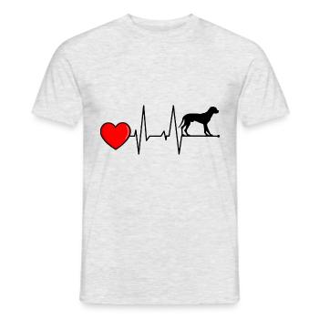 Schwarzwildbracke Slovenský Kopov Herzschlag - Männer T-Shirt - Grau meliert - Vorne - AI Model Male 178 dark (178cm)