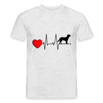 Nova Scotia Duck Tolling Retriever Heartbeat - Men's T-Shirt - heather grey - Front - AI Model Male 178 dark (178cm)
