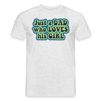 Juste un papa qui aime sa fille - T-shirt homme - gris chiné - Devant - AI Model Male 178 dark (178cm)