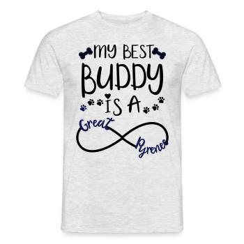 Les chiens disent les Pyrénées - T-shirt homme - gris chiné - Devant - AI Model Male 178 dark (178cm)