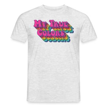 My true colors: rainbow vintage - Männer T-Shirt - Grau meliert - Vorne - AI Model Male 178 dark (178cm)