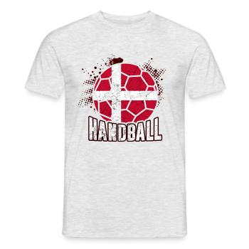 Dänemark Handball - Männer T-Shirt - Grau meliert - Vorne - AI Model Male 178 dark (178cm)