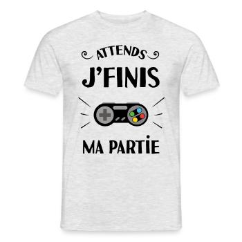 Gamer Gamer - T-shirt homme - gris chiné - Devant - AI Model Male 178 dark (178cm)