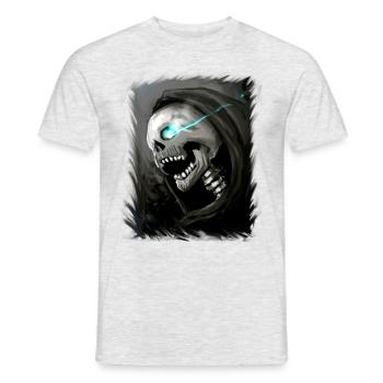 Totenkopf Halloween Tot Grim Reaper Grim Reaper - Men's T-Shirt - heather grey - Front - AI Model Male 178 dark (178cm)