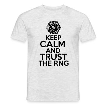 Dice RNG RPG Role-playing Dungeon Funny Gift - Men's T-Shirt - heather grey - Front - AI Model Male 178 dark (178cm)