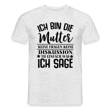 Mère enfants obéissent cadeau drôle de fête des mères - T-shirt homme - gris chiné - Devant - AI Model Male 178 dark (178cm)