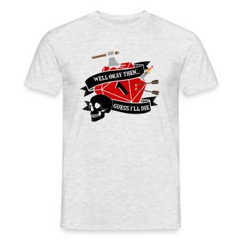 Gamer RPG Dungeon Cube Tabletop Cadeau amusant - T-shirt homme - gris chiné - Devant - AI Model Male 178 dark (178cm)