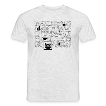 Nerd Schrödinger Physics Big Bang Funny Gift - Men's T-Shirt - heather grey - Front - AI Model Male 178 dark (178cm)