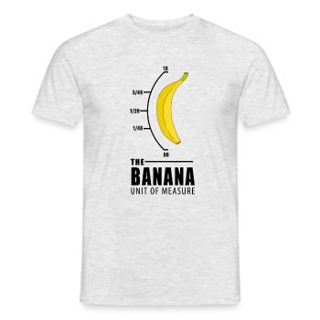 Banane Maßeinheit Gelb Nerd lustiges Geschenk - Männer T-Shirt - Grau meliert - Vorne - AI Model Male 178 dark (178cm)