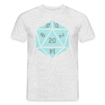 Gamer Dice Dungeon RPG Tabletop Drôles cadeaux - T-shirt homme - gris chiné - Devant - AI Model Male 178 dark (178cm)
