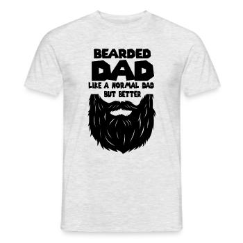 Cadeau drôle de barbe papa fête des pères fête des pères - T-shirt homme - gris chiné - Devant - AI Model Male 178 dark (178cm)