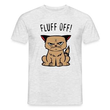 Sarkasmus Katze Hasse Menschen Böse Witz Geschenke - Männer T-Shirt - Grau meliert - Vorne - AI Model Male 178 dark (178cm)