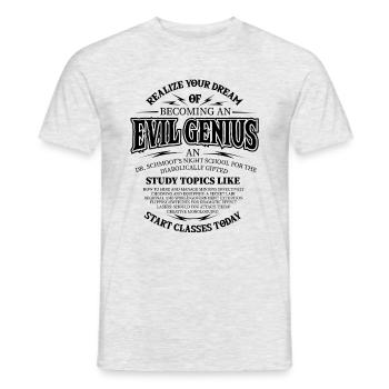 Cadeaux Wicked Genius Super Rogue World Domination - T-shirt homme - gris chiné - Devant - AI Model Male 178 dark (178cm)