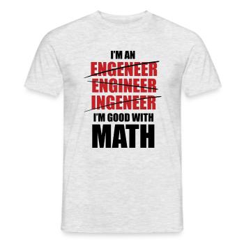 Math engineer sarcasm school teacher gifts - Men's T-Shirt - heather grey - Front - AI Model Male 178 dark (178cm)