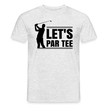 Let’s par tee - Männer T-Shirt - Grau meliert - Vorne - AI Model Male 178 dark (178cm)