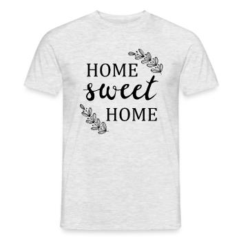 home sweet home - T-shirt homme - gris chiné - Devant - AI Model Male 178 dark (178cm)