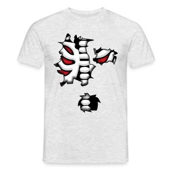 Skelett Skeleton Brust Rippen Horror Kostüm - Männer T-Shirt - Grau meliert - Vorne - AI Model Male 178 dark (178cm)
