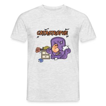 Cat disaster - Men's T-Shirt - heather grey - Front - AI Model Male 178 dark (178cm)