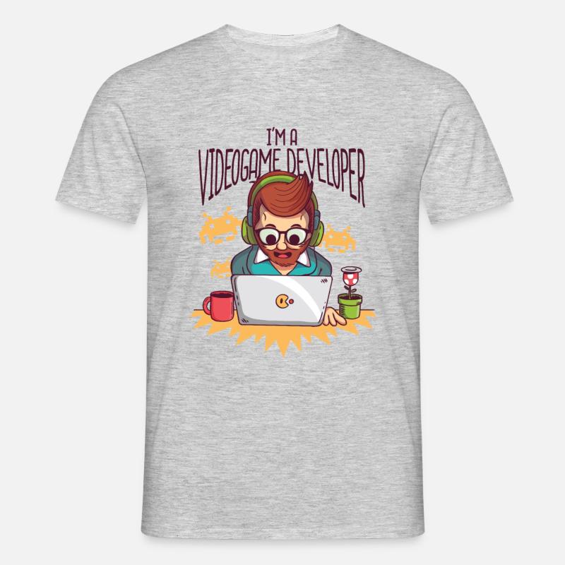 Video Game Developer - Videogame Developer - Men's T-Shirt - heather grey