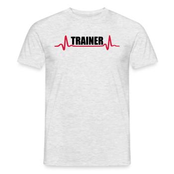Fitness - Trainer - Männer T-Shirt - Grau meliert - Vorne - AI Model Male 178 dark (178cm)